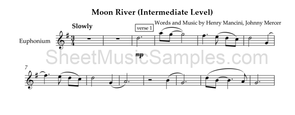 Moon River (Intermediate Level)