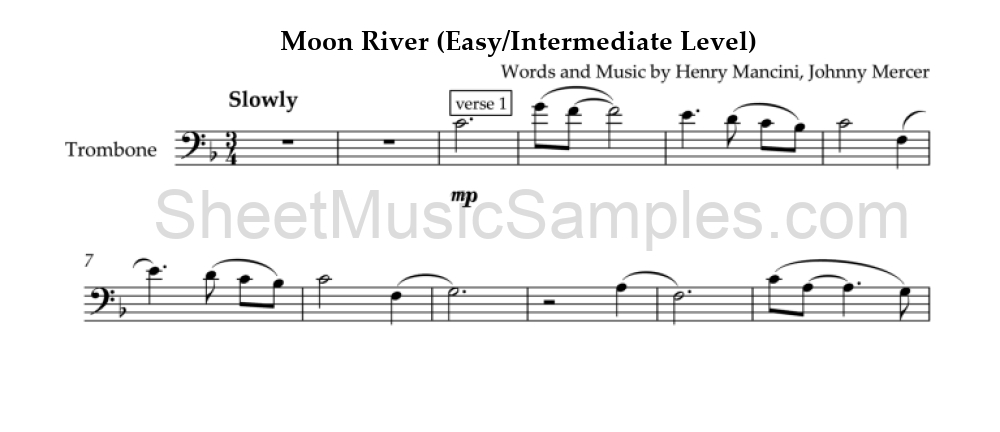 Moon River (Easy/Intermediate Level)