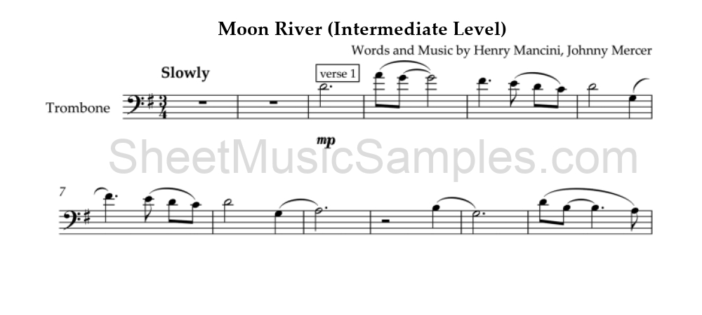 Moon River (Intermediate Level)