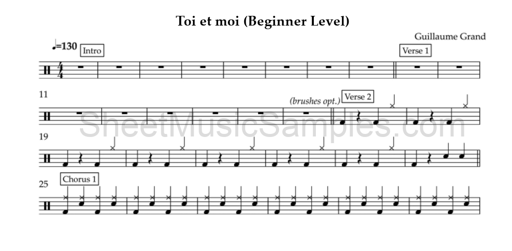 Toi et moi (Beginner Level)