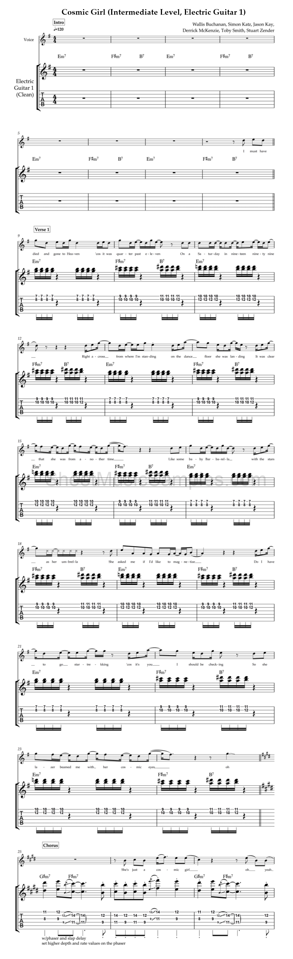 Cosmic Girl (Intermediate Level, Electric Guitar 1)