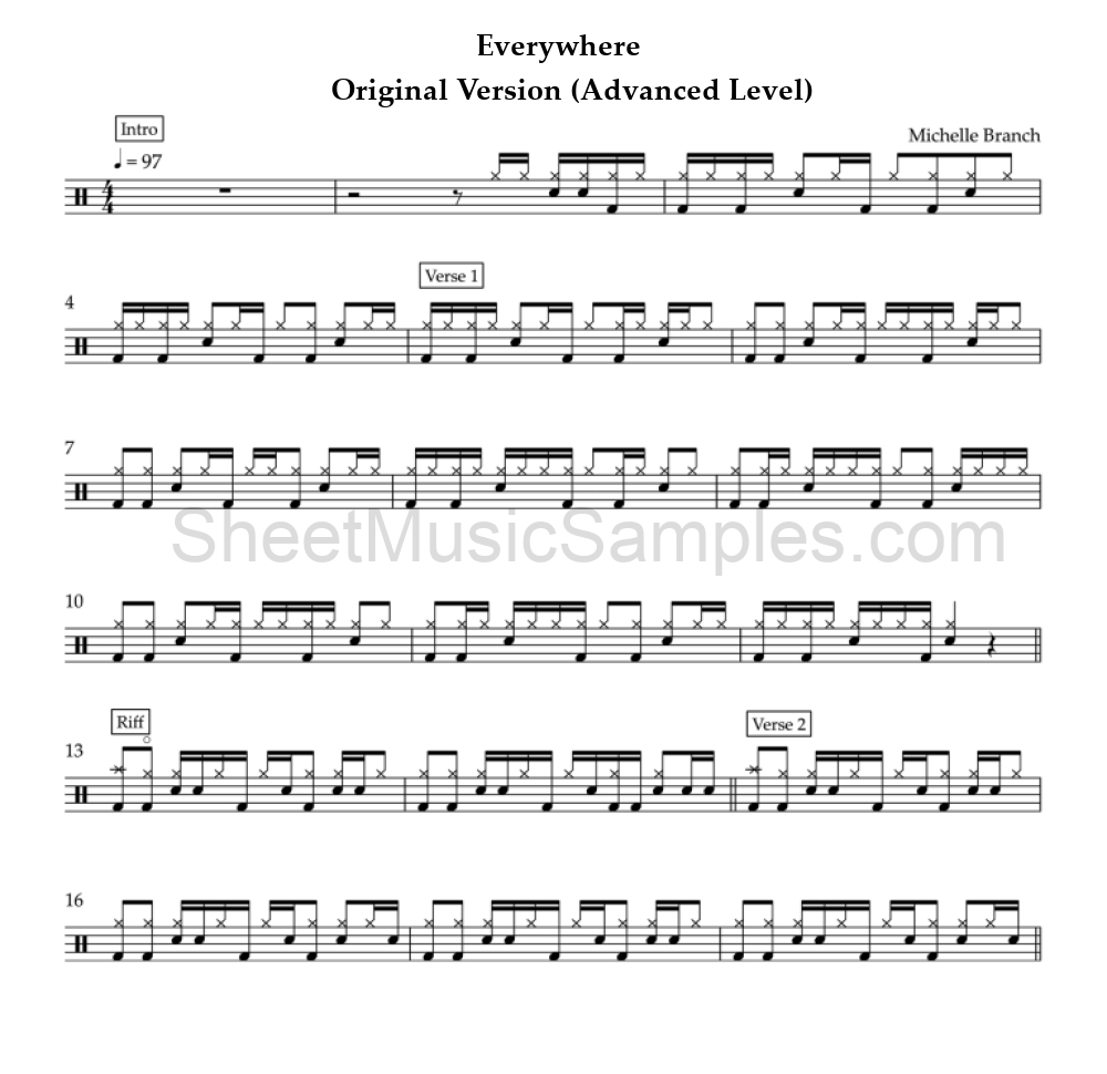 Everywhere - Original Version (Advanced Level)