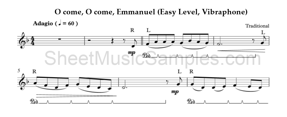 O come, O come, Emmanuel (Easy Level, Vibraphone)