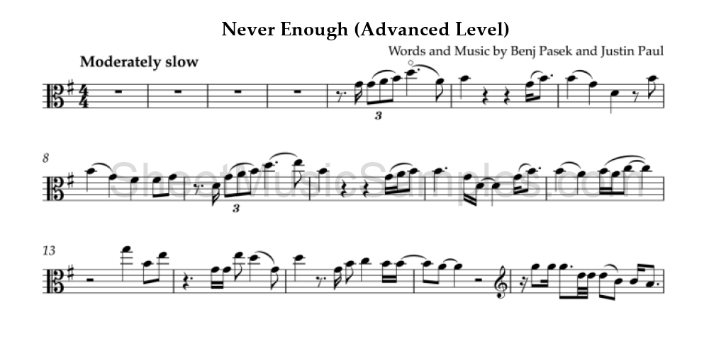 Never Enough (Advanced Level)