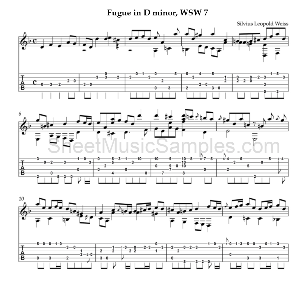 Fugue in D minor, WSW 7