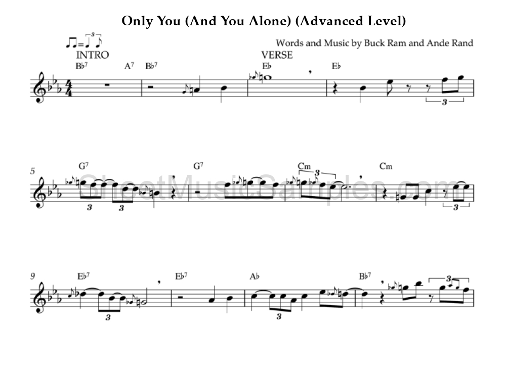 Only You (And You Alone) (Advanced Level)