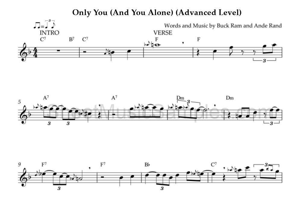 Only You (And You Alone) (Advanced Level)