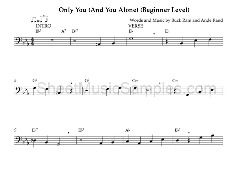 Only You (And You Alone) (Beginner Level)