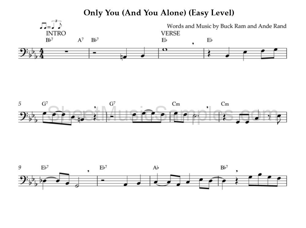 Only You (And You Alone) (Easy Level)