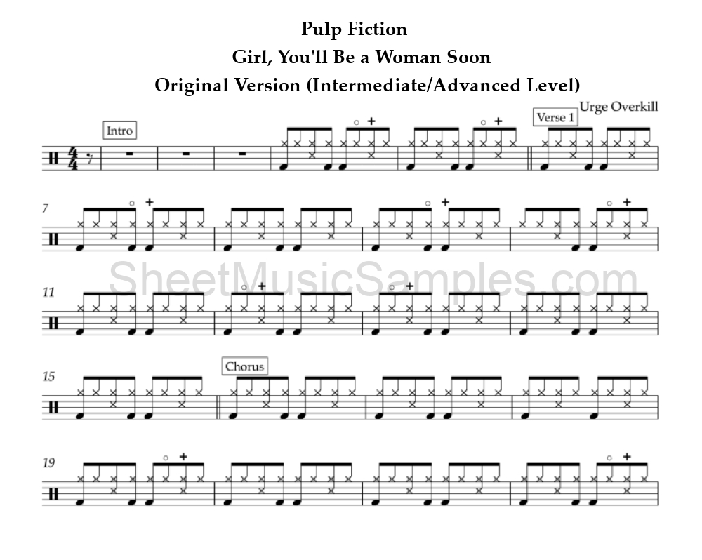 Pulp Fiction - Girl, You'll Be a Woman Soon - Original Version (Intermediate/Advanced Level)