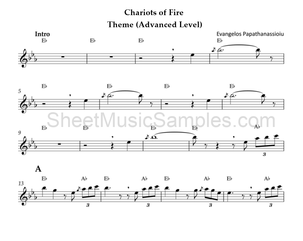 Chariots of Fire - Theme (Advanced Level)