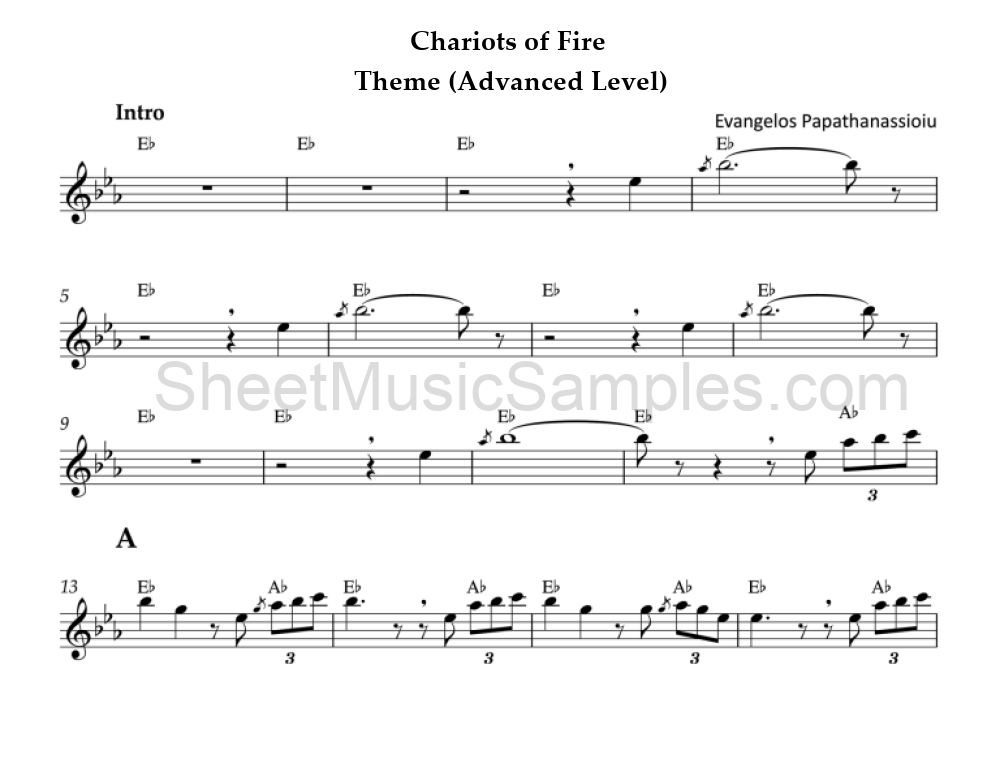 Chariots of Fire - Theme (Advanced Level)