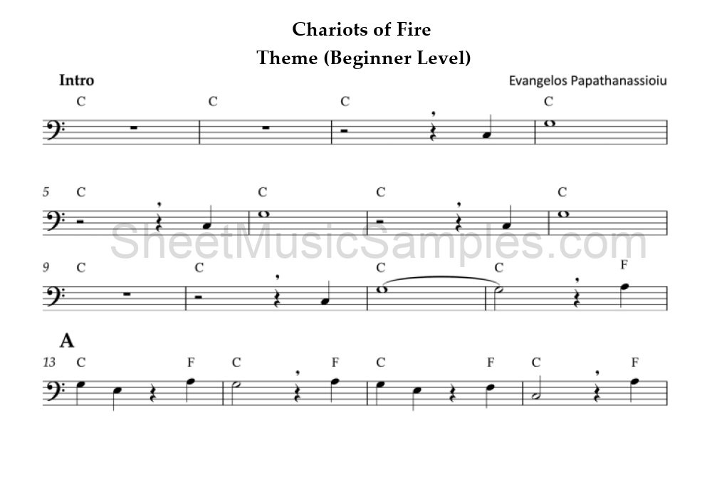 Chariots of Fire - Theme (Beginner Level)