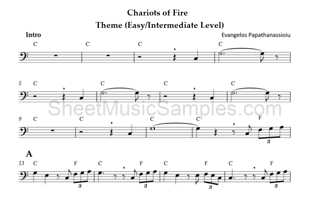 Chariots of Fire - Theme (Easy/Intermediate Level)