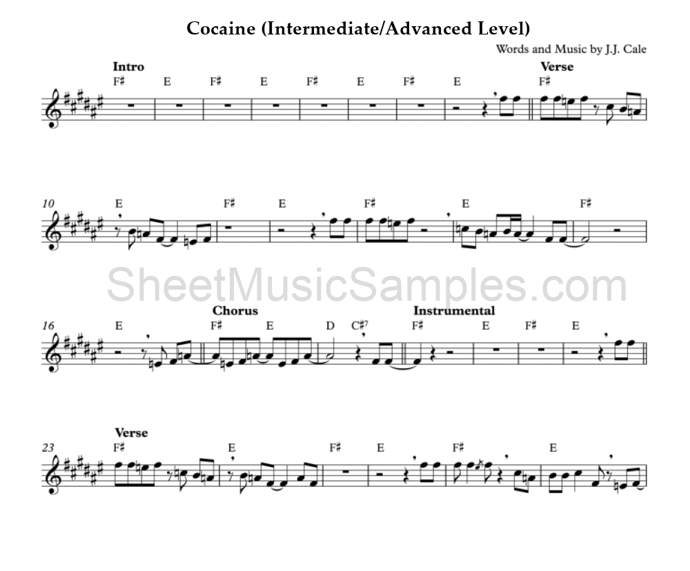 Cocaine (Intermediate/Advanced Level)