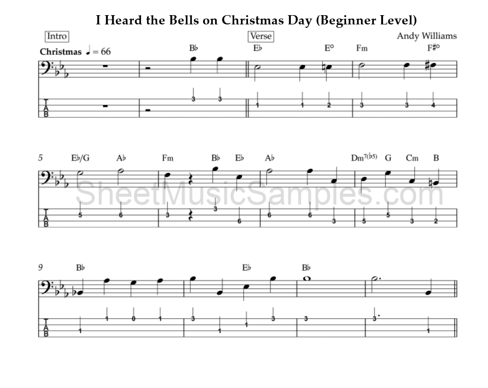 I Heard the Bells on Christmas Day (Beginner Level)