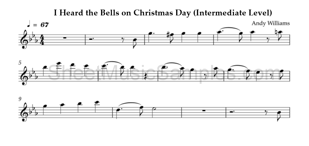 I Heard the Bells on Christmas Day (Intermediate Level)