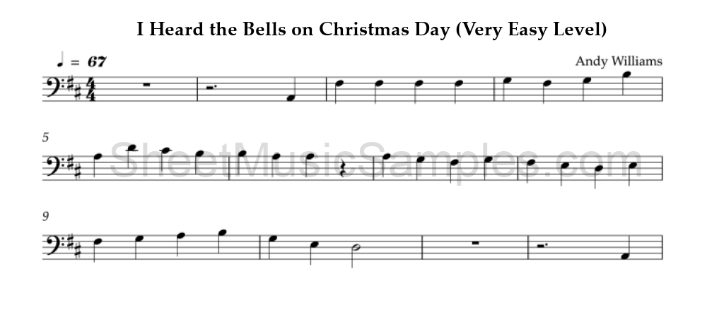 I Heard the Bells on Christmas Day (Very Easy Level)