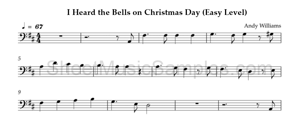 I Heard the Bells on Christmas Day (Easy Level)