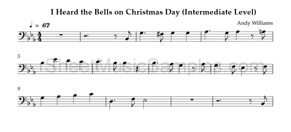 I Heard the Bells on Christmas Day (Intermediate Level)