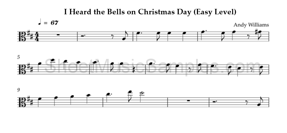 I Heard the Bells on Christmas Day (Easy Level)