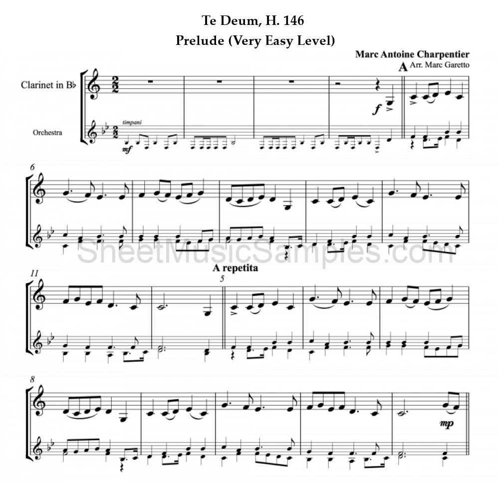 Te Deum, H. 146 - Prelude (Very Easy Level)