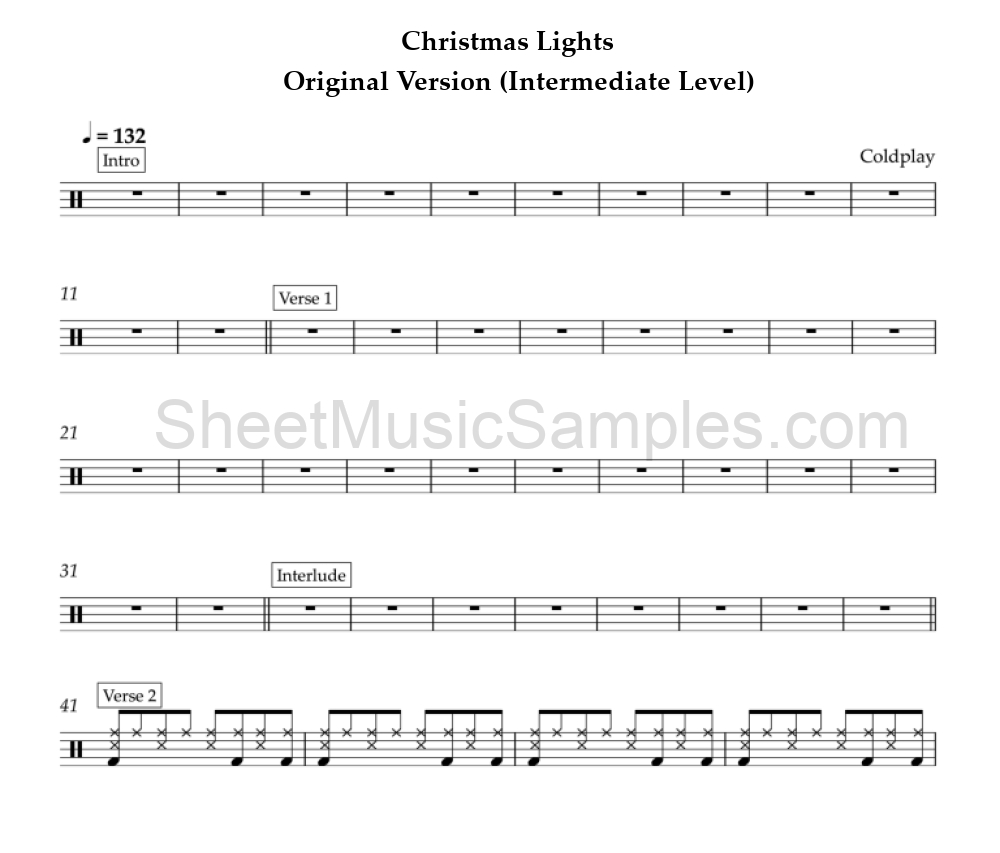 Christmas Lights - Original Version (Intermediate Level)