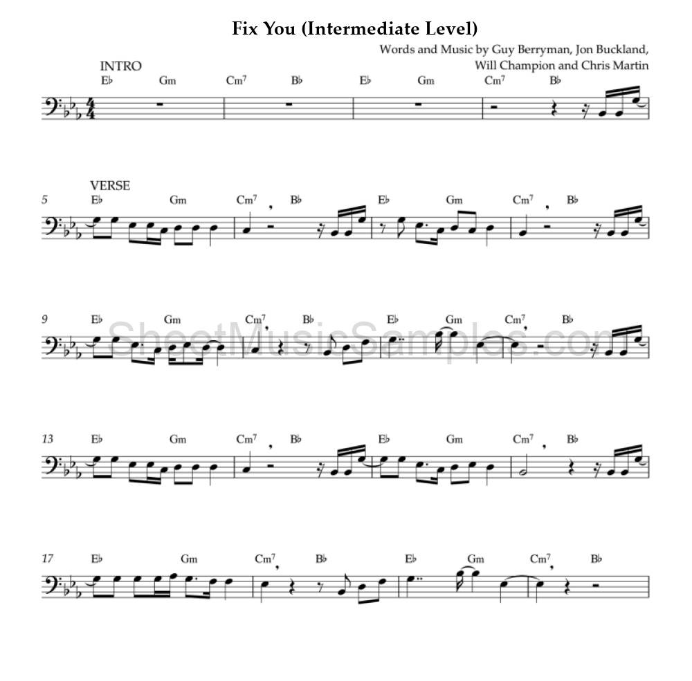 Fix You (Intermediate Level)