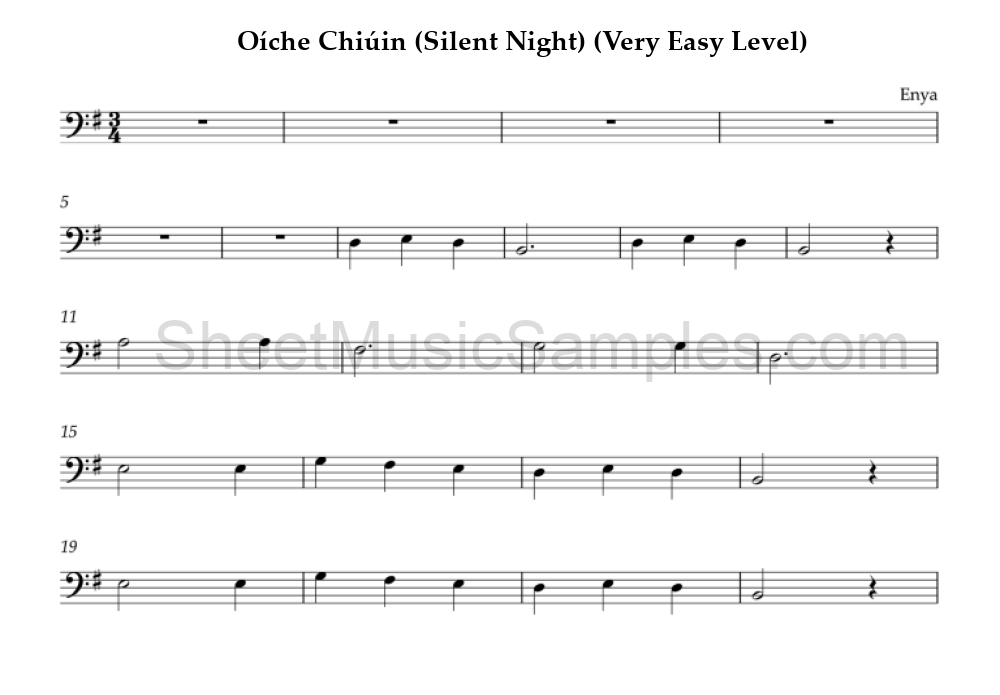 Oíche Chiúin (Silent Night) (Very Easy Level)