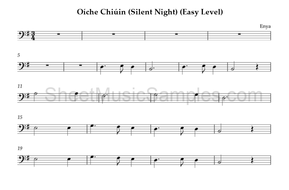 Oíche Chiúin (Silent Night) (Easy Level)