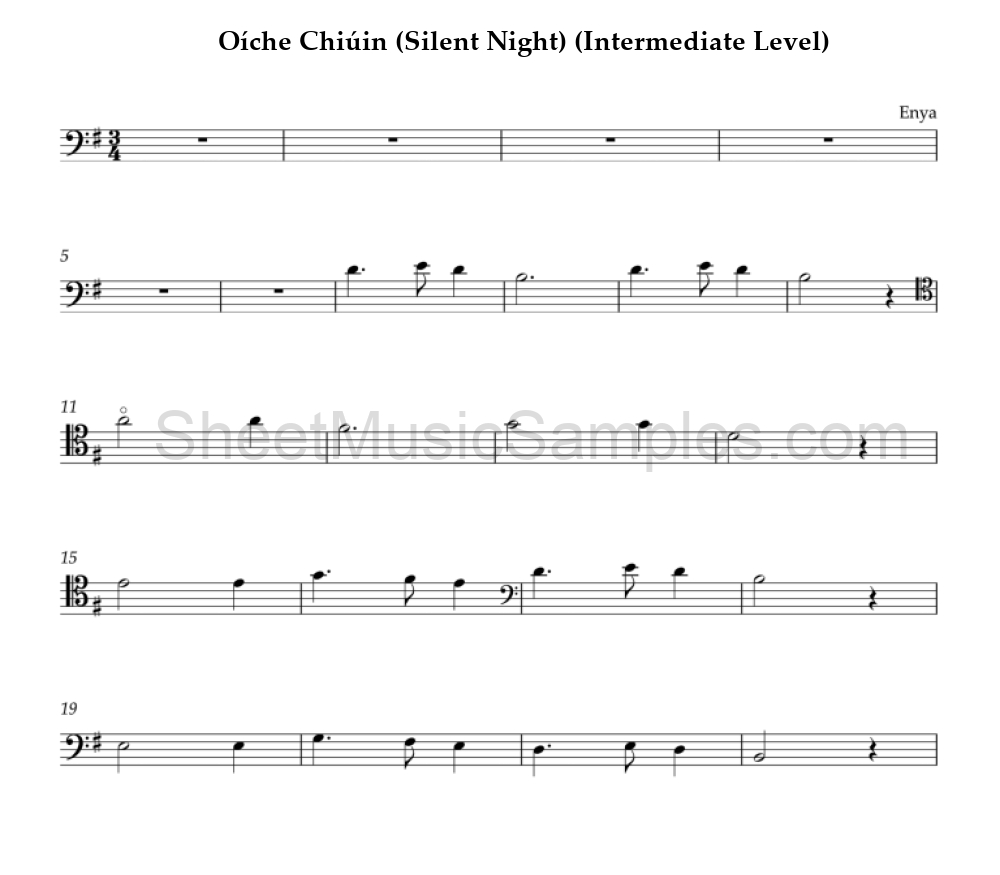 Oíche Chiúin (Silent Night) (Intermediate Level)