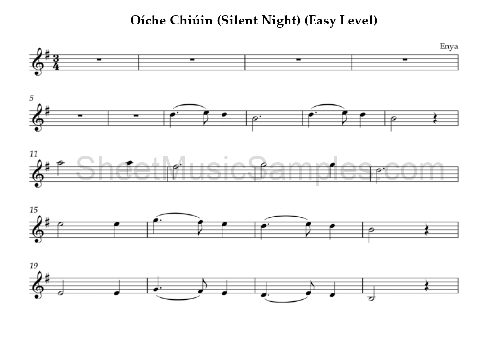 Oíche Chiúin (Silent Night) (Easy Level)