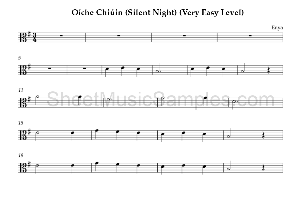 Oíche Chiúin (Silent Night) (Very Easy Level)