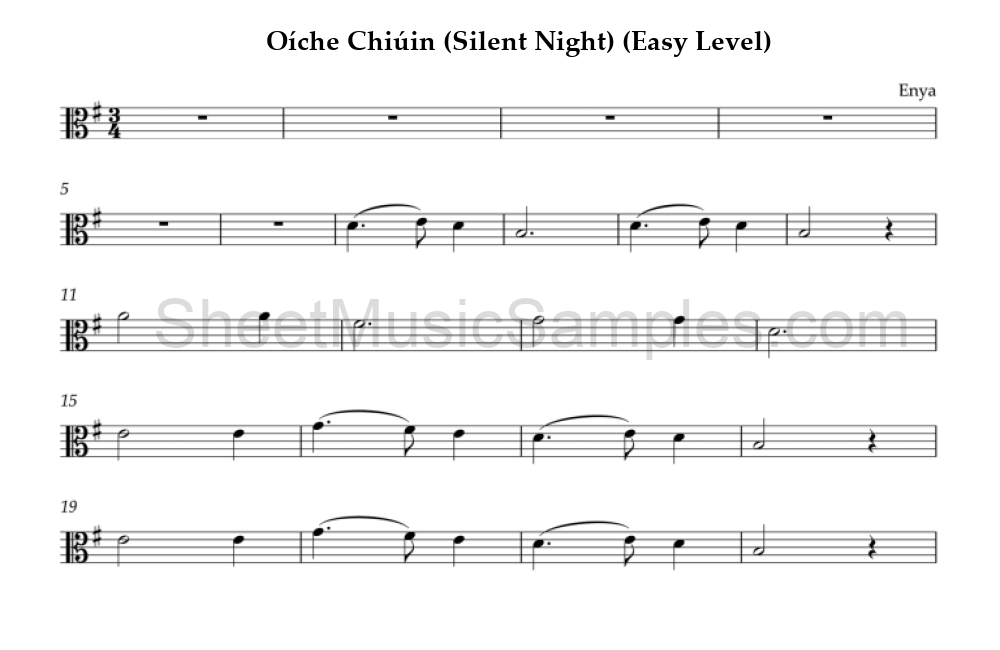 Oíche Chiúin (Silent Night) (Easy Level)