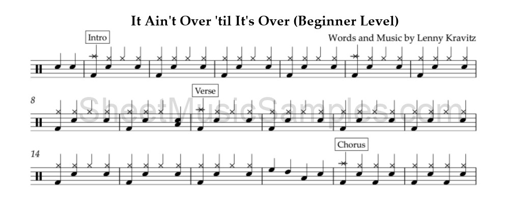 It Ain't Over 'til It's Over (Beginner Level)