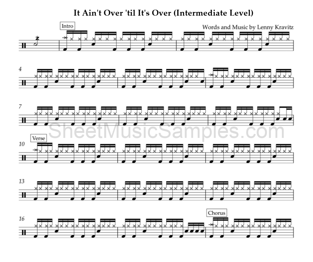 It Ain't Over 'til It's Over (Intermediate Level)