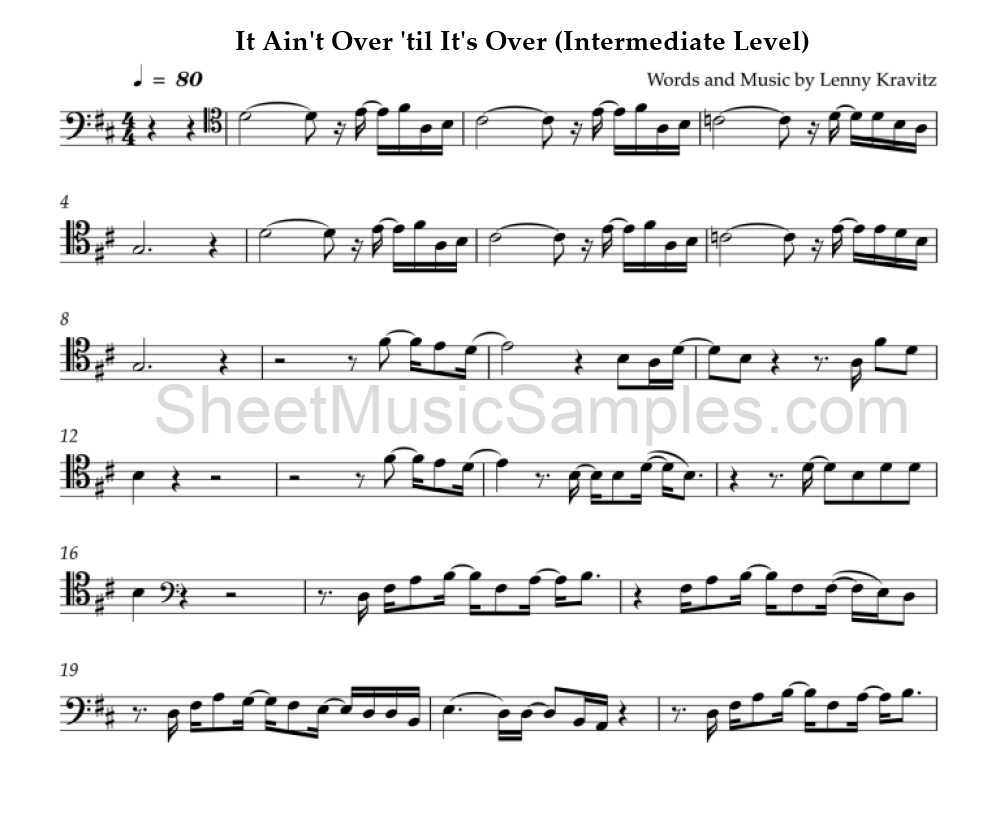 It Ain't Over 'til It's Over (Intermediate Level)