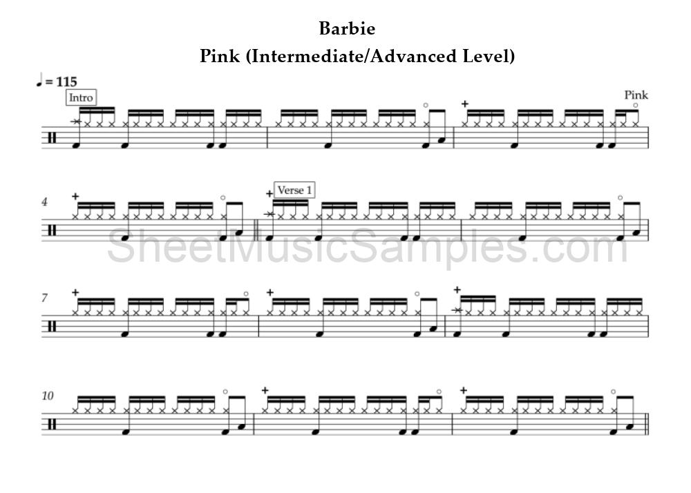 Barbie - Pink (Intermediate/Advanced Level)