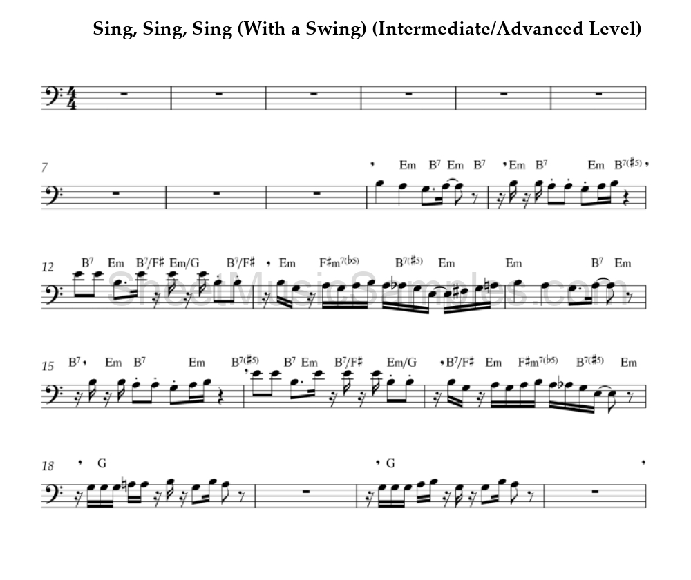 Sing, Sing, Sing (With a Swing) (Intermediate/Advanced Level)