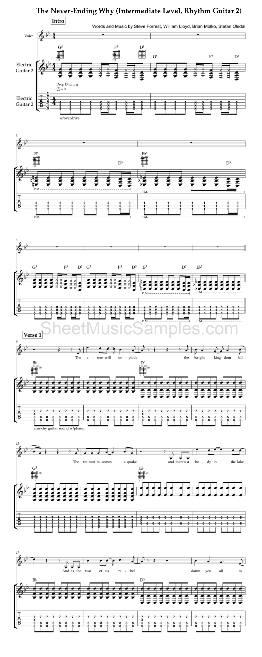 The Never-Ending Why (Intermediate Level, Rhythm Guitar 2)