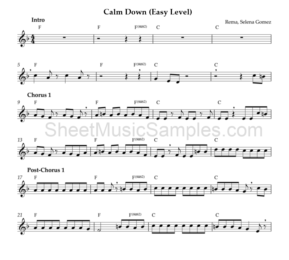 Calm Down (Easy Level)