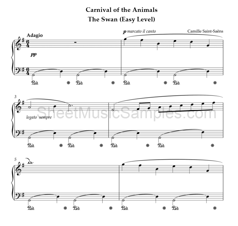 Carnival of the Animals - The Swan (Easy Level)