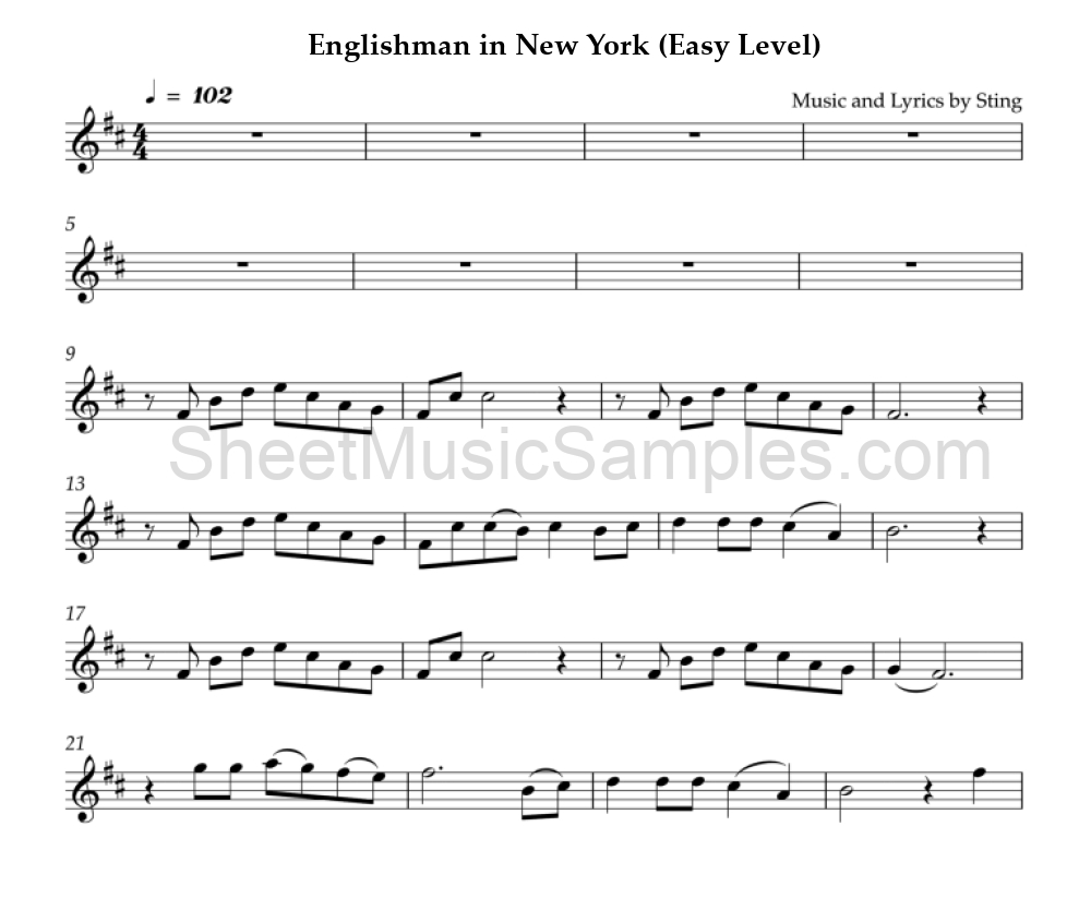 Englishman in New York (Easy Level)