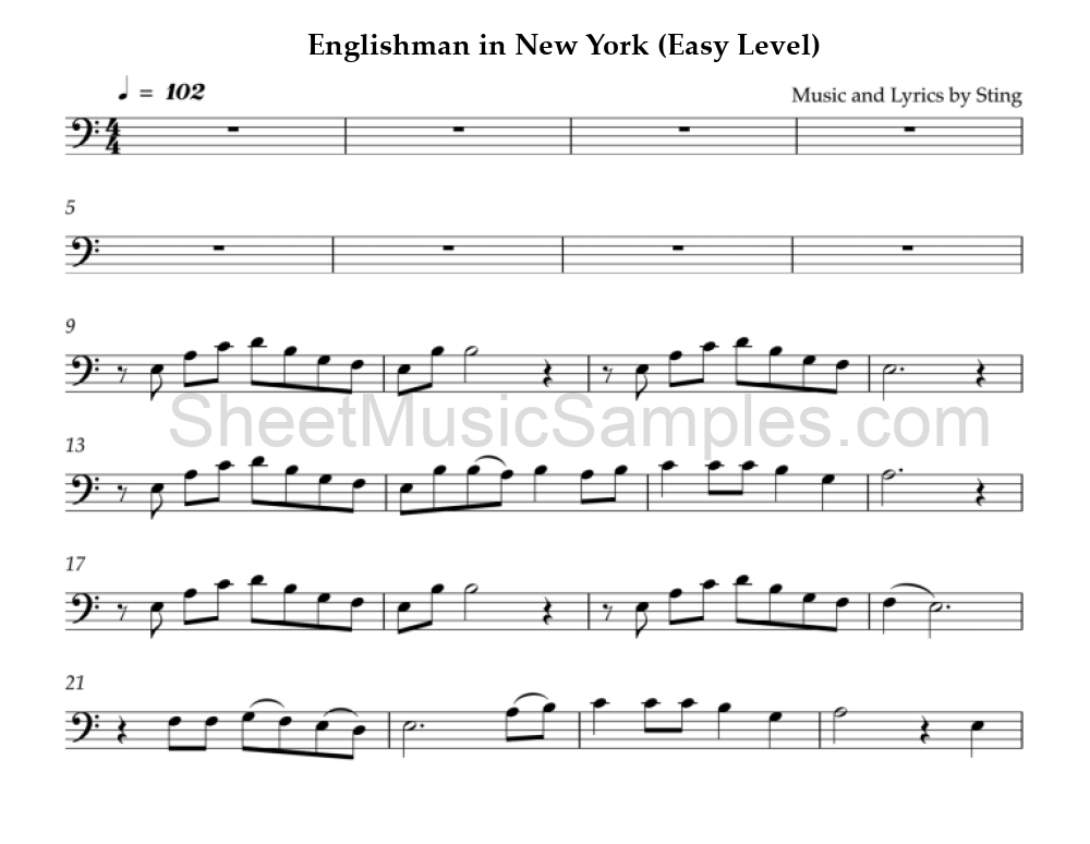 Englishman in New York (Easy Level)