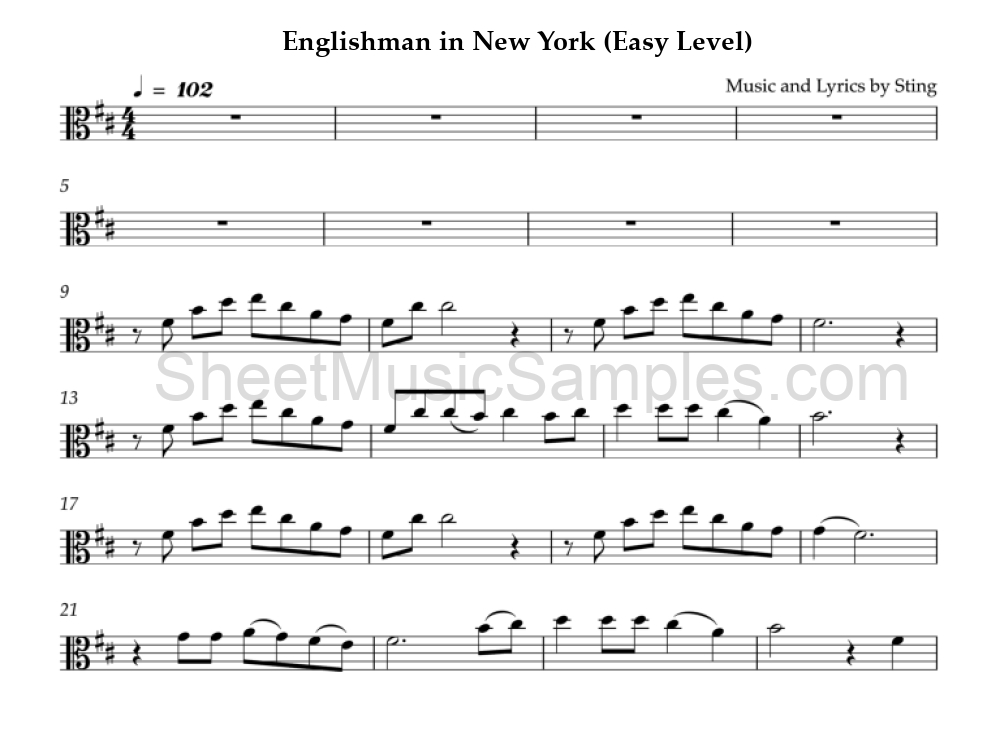 Englishman in New York (Easy Level)