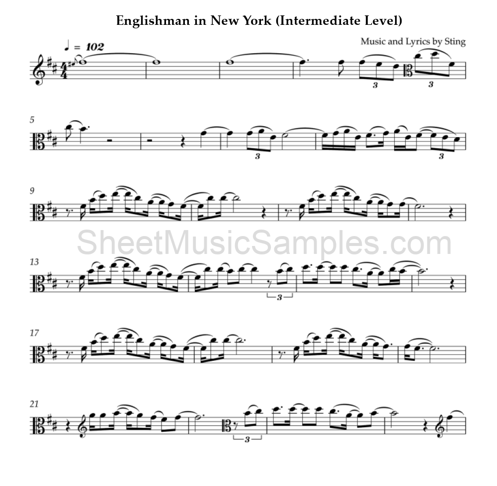 Englishman in New York (Intermediate Level)