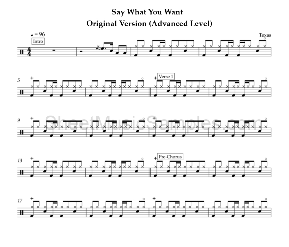 Say What You Want - Original Version (Advanced Level)