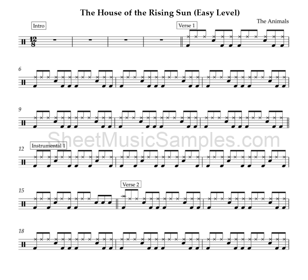 The House of the Rising Sun (Easy Level)