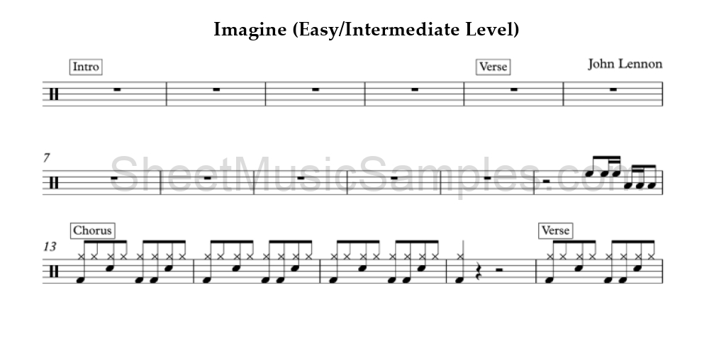 Imagine (Easy/Intermediate Level)