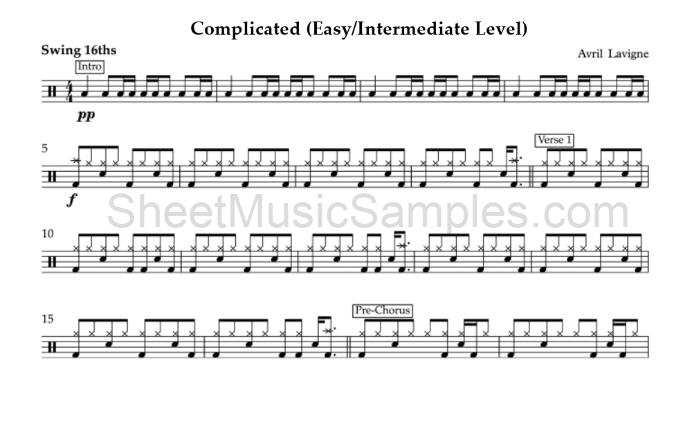 Complicated (Easy/Intermediate Level)